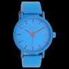 Blauwe OOZOO horloge met leren band - C11175