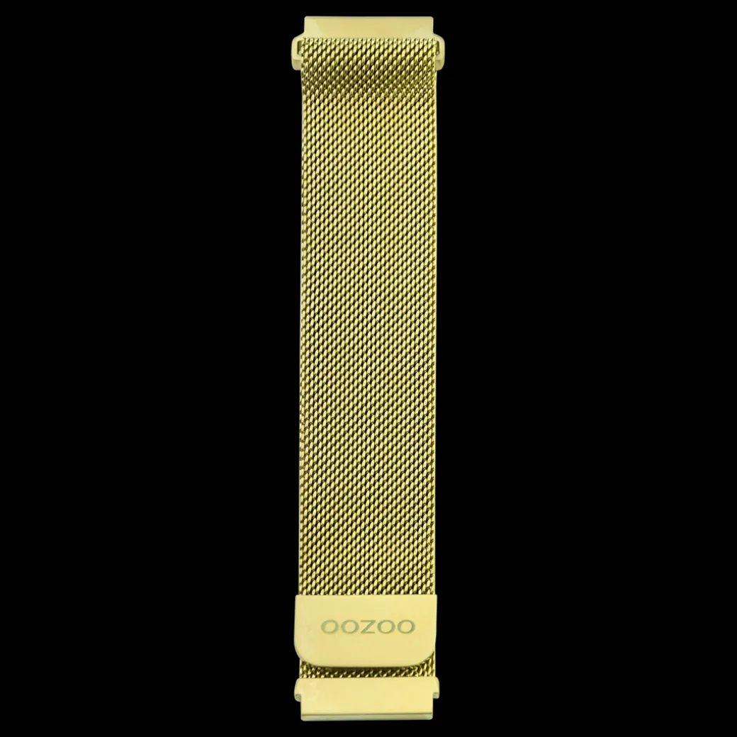 Gold OOZOO metal mesh bracelet with gold clasp