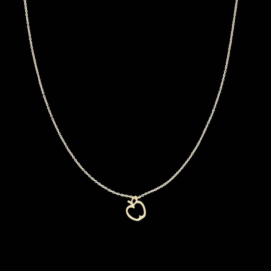 Goudkleurige armband + ketting set met appels