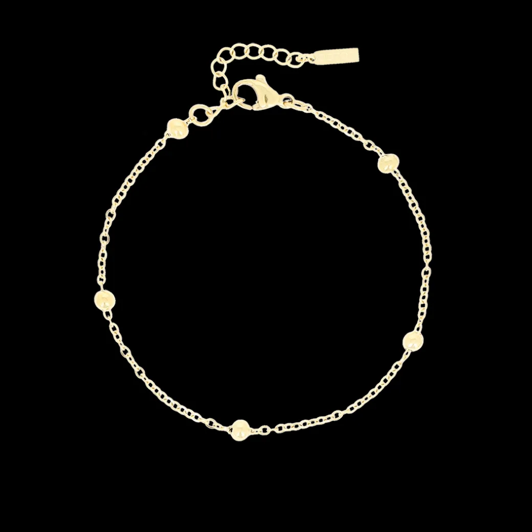 Goudkleurige armband met bolletjes
