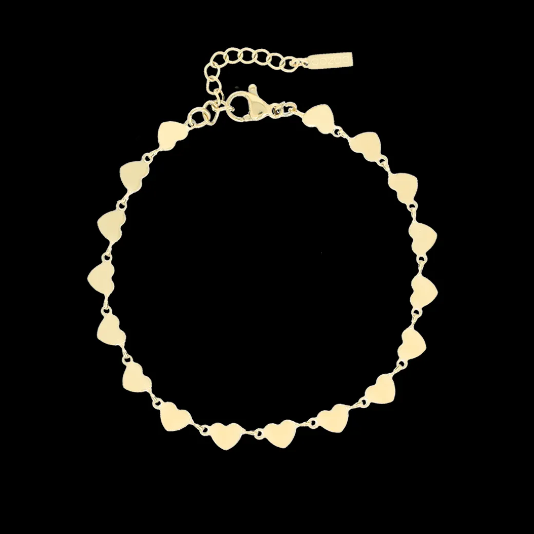 Goudkleurige armband met hartjes