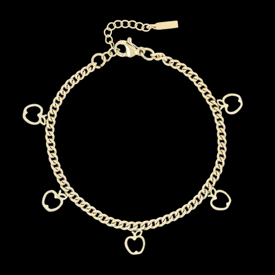 Goudkleurige armband met appels