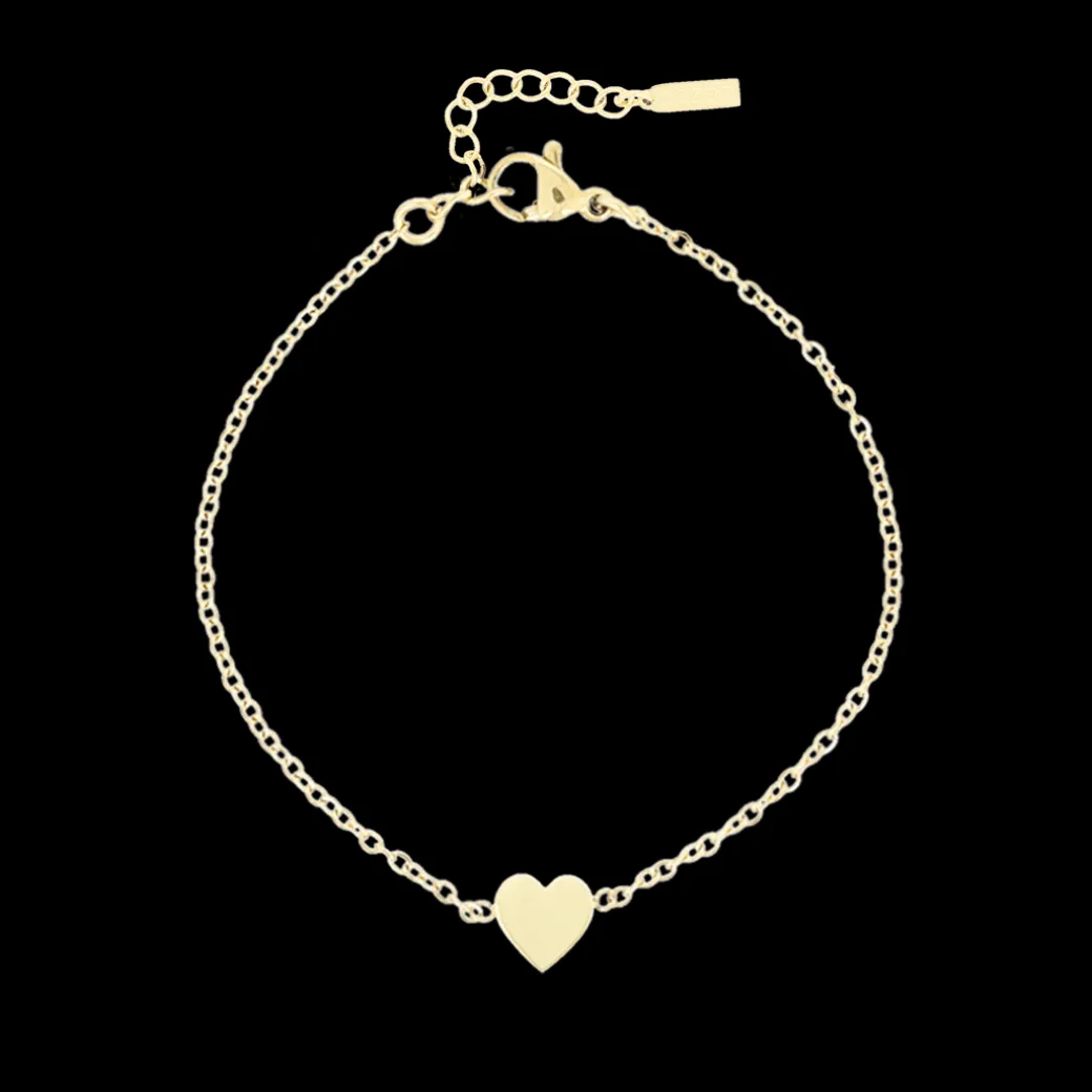 Goudkleurige armband met een hart