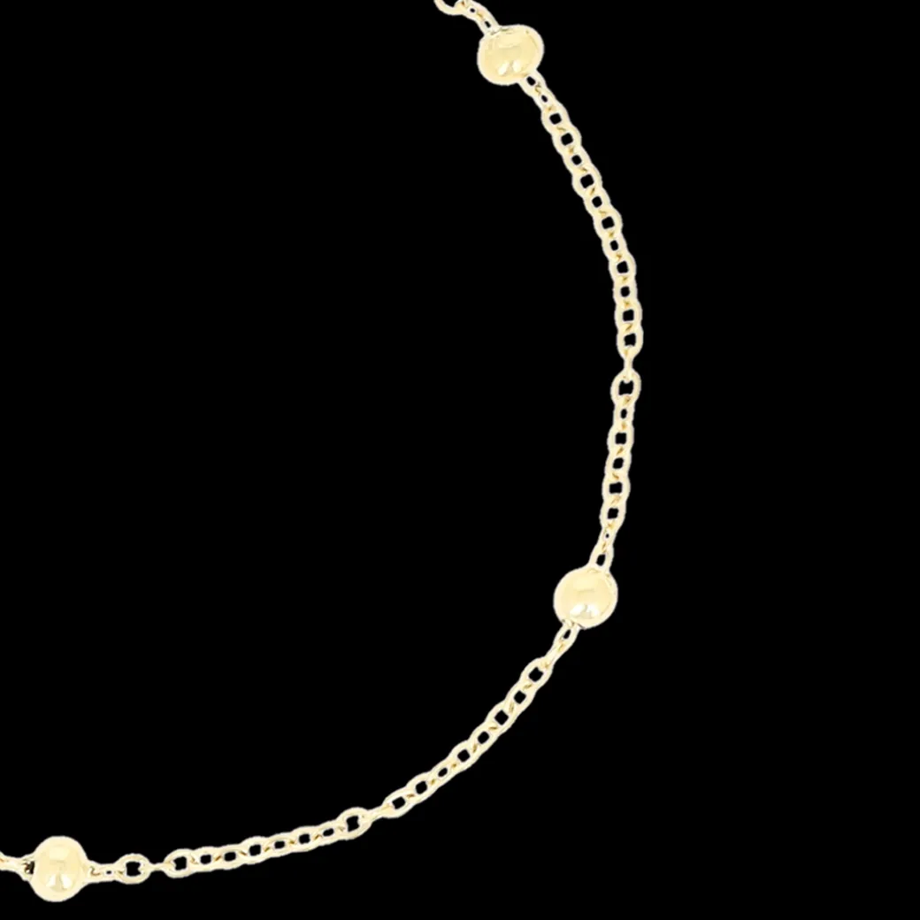 Goudkleurige armband met bolletjes