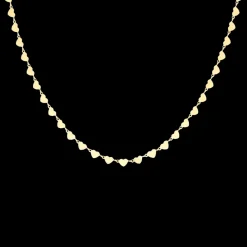 Goudkleurige ketting met hartjes