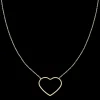 Goudkleurige ketting met groot hart