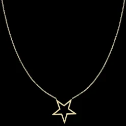 Goudkleurige ketting met grote ster