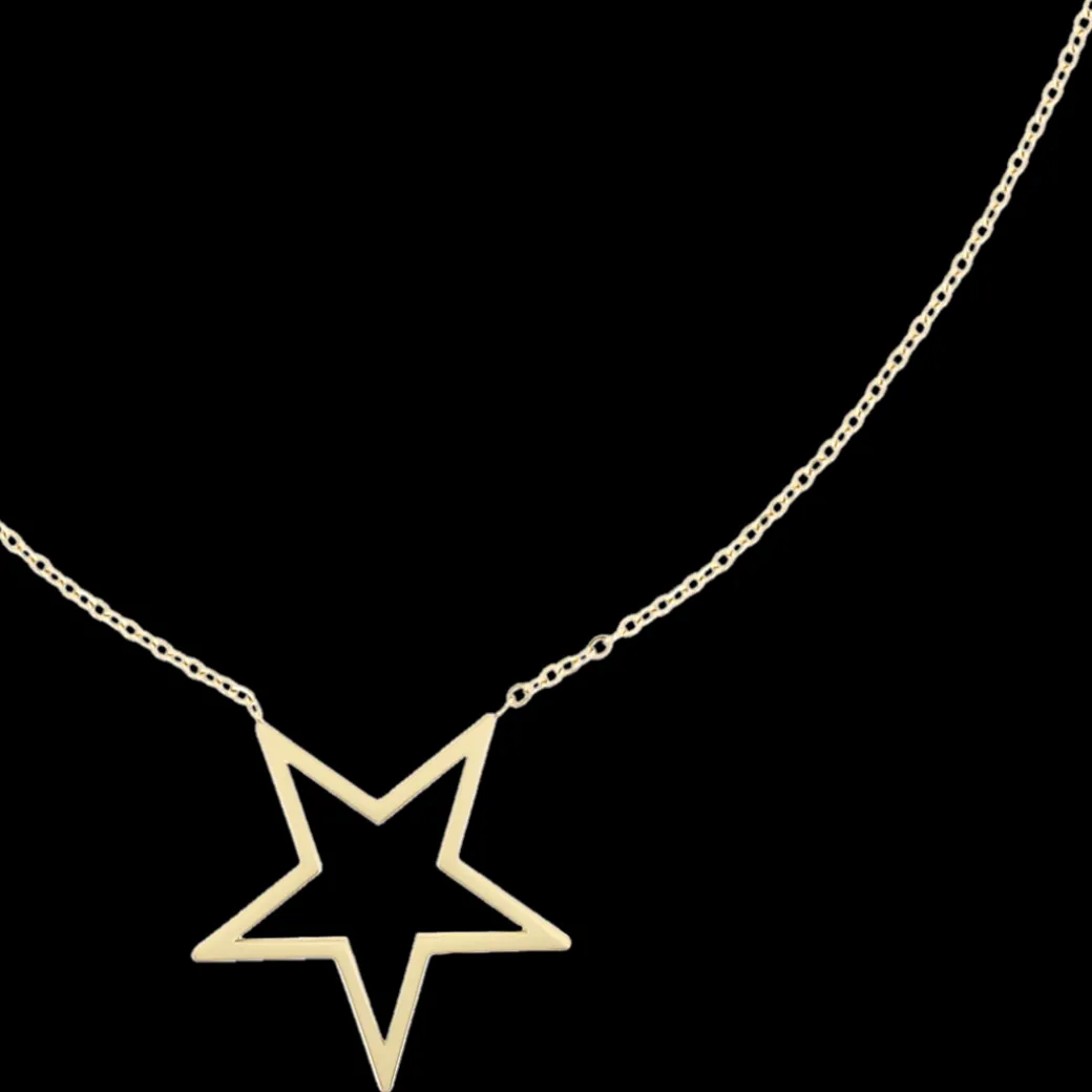 Goudkleurige ketting met grote ster
