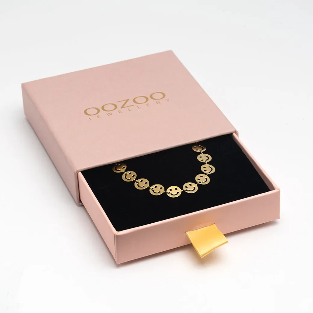 Goudkleurige ketting met smileys