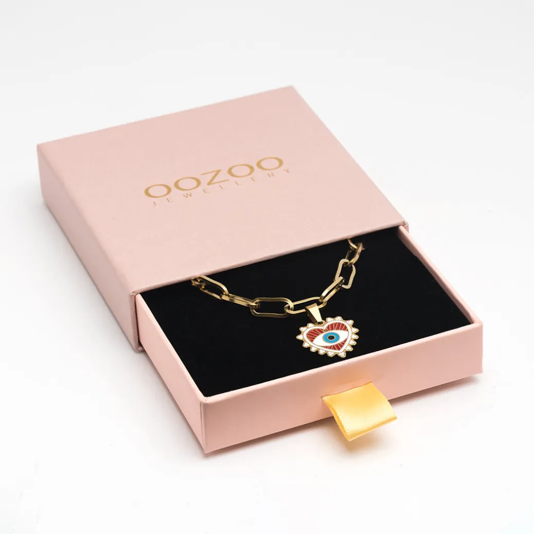 Goudkleurige ketting met boze oog bedeltje