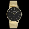 Goudkleurige OOZOO horloge met metalen mesh armband - C9913