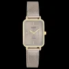 Goudkleurige OOZOO horloge met taupe metalen mesh armband - C20384