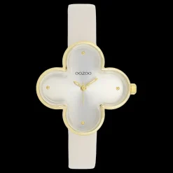 Goudkleurige OOZOO horloge met leren band leren band - C11521