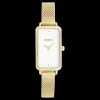 Goudkleurige OOZOO horloge met metalen mesh armband metalen mesh armband - C11533