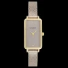 Goudkleurige OOZOO horloge met metalen mesh armband metalen mesh armband - C11534