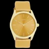 Goudkleurige OOZOO horloge met oker gele leren band - C11332