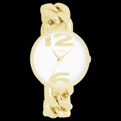 Goudkleurige OOZOO horloge met grove schakelarmband - C11262