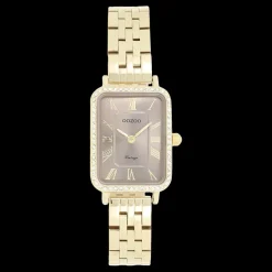 Goudkleurige OOZOO horloge met roestvrijstalen armband roestvrijstalen armband - C20415