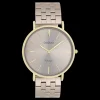Goudkleurige OOZOO horloge met roestvrijstalen armband roestvrijstalen armband - C20404