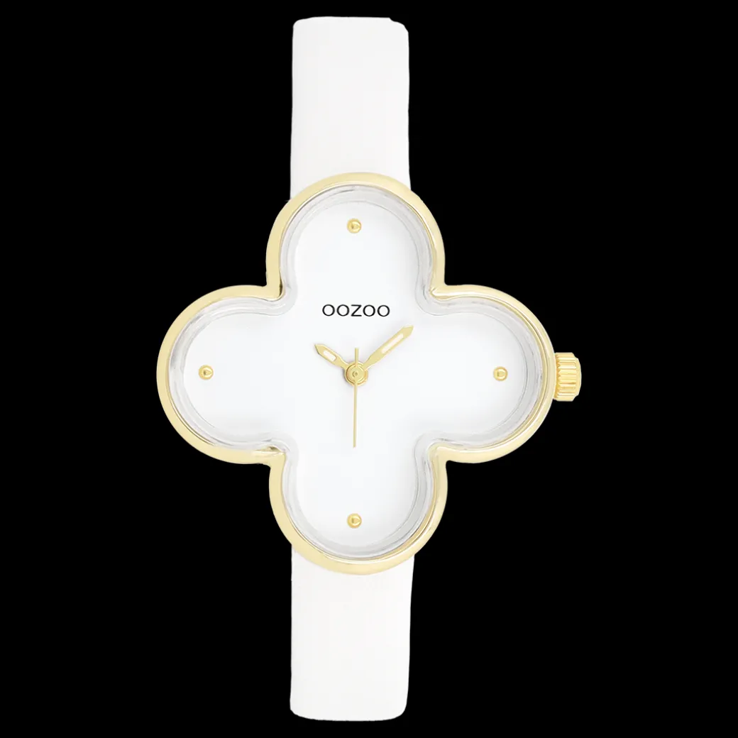 Goudkleurige OOZOO horloge met leren band leren band - C11520