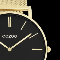 Goudkleurige OOZOO horloge met metalen mesh armband - C9912