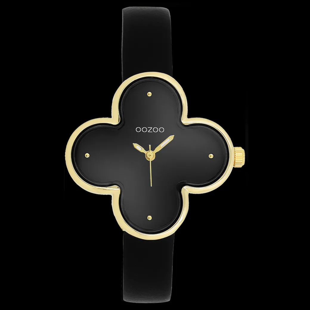 Goudkleurige OOZOO horloge met leren band leren band - C11524