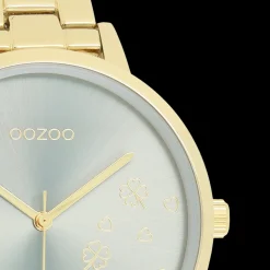Goudkleurige OOZOO horloge met roestvrijstalen armband - C11123