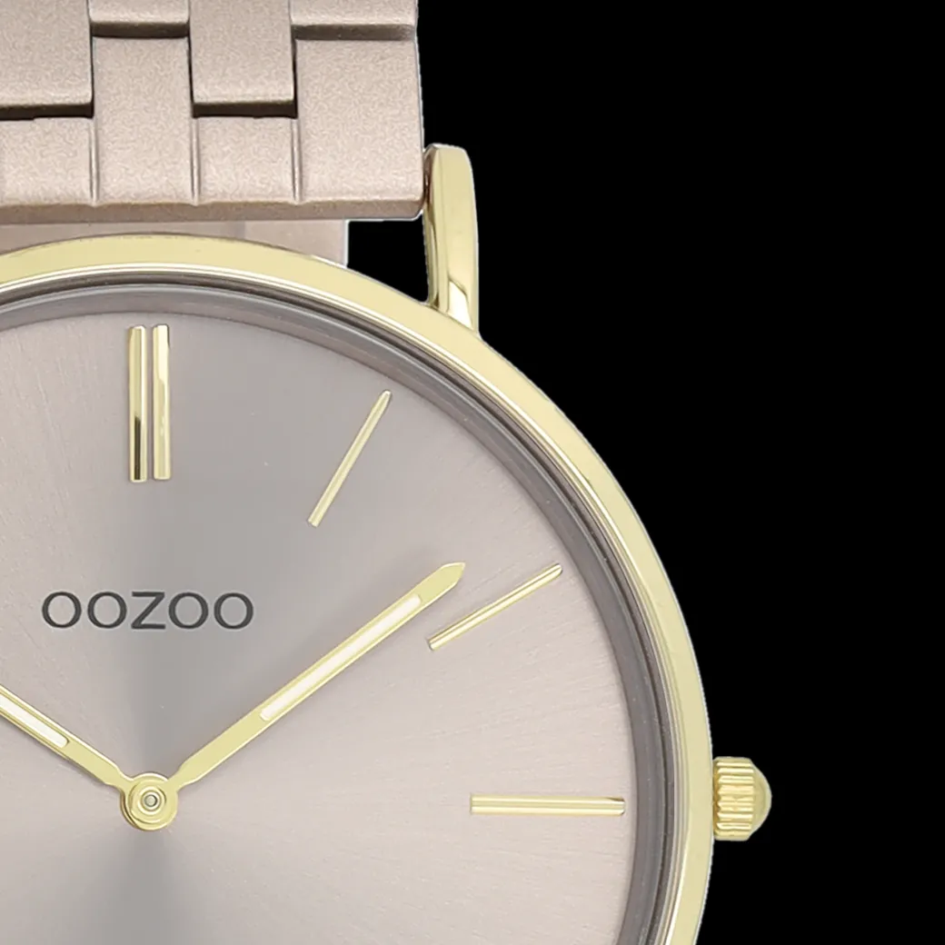 Goudkleurige OOZOO horloge met roestvrijstalen armband roestvrijstalen armband - C20404