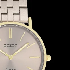 Goudkleurige OOZOO horloge met roestvrijstalen armband roestvrijstalen armband - C20409