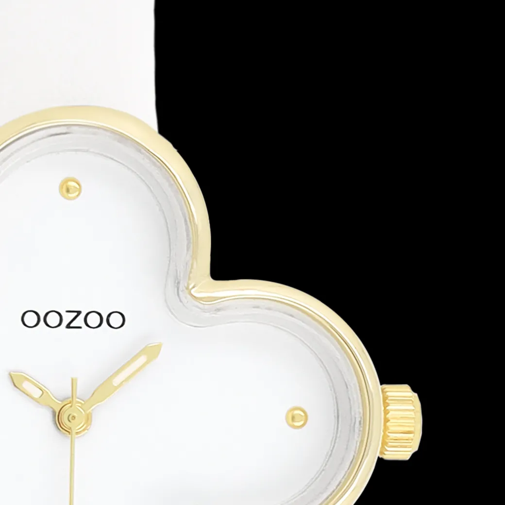 Goudkleurige OOZOO horloge met leren band leren band - C11520