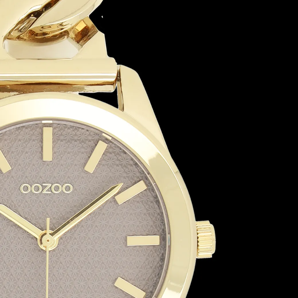 Goudkleurige OOZOO horloge met petit schakelarmband - C11420