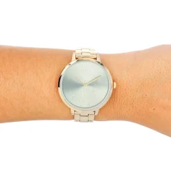 Goudkleurige OOZOO horloge met roestvrijstalen armband - C11123