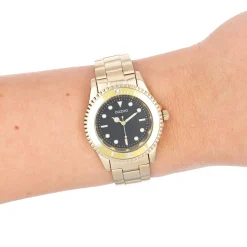 Goudkleurige OOZOO horloge met roestvrijstalen armband - C11148