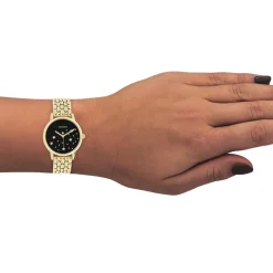Goudkleurige OOZOO horloge met roestvrijstalen armband - C11029