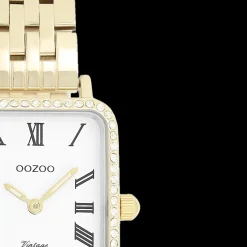 Goudkleurige OOZOO horloge met roestvrijstalen armband roestvrijstalen armband - C20414