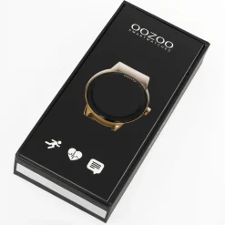 Goudkleurige OOZOO smartwatch met oud roze rubber band - Q00131