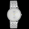 Licht grijze OOZOO horloge met roestvrijstalen armband - C20367