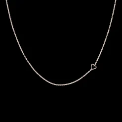 Rosé goud kleurige armband + ketting set met een hart