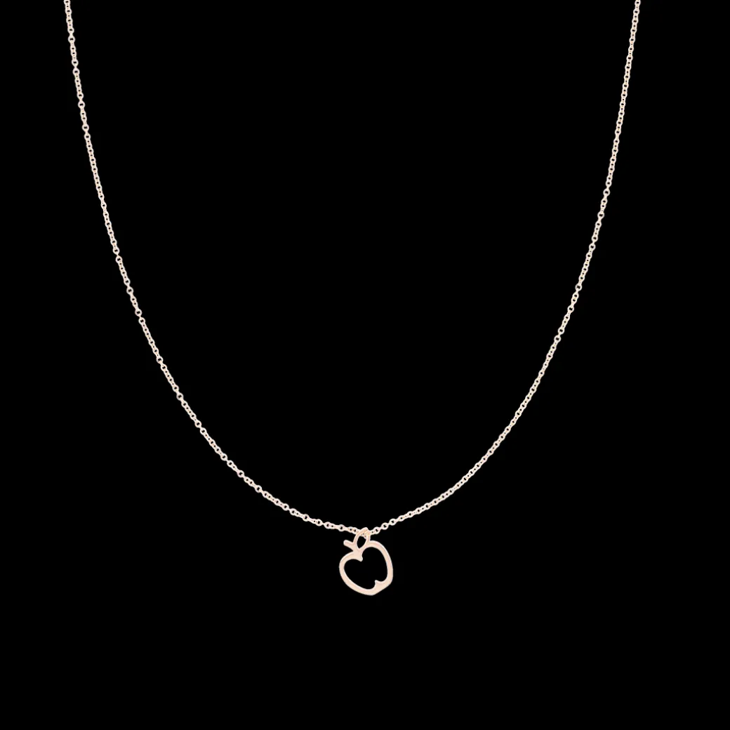 Rosé goud kleurige armband + ketting set met appels