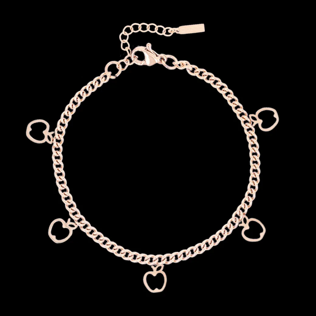 Rosé goudkleurige armband met appels
