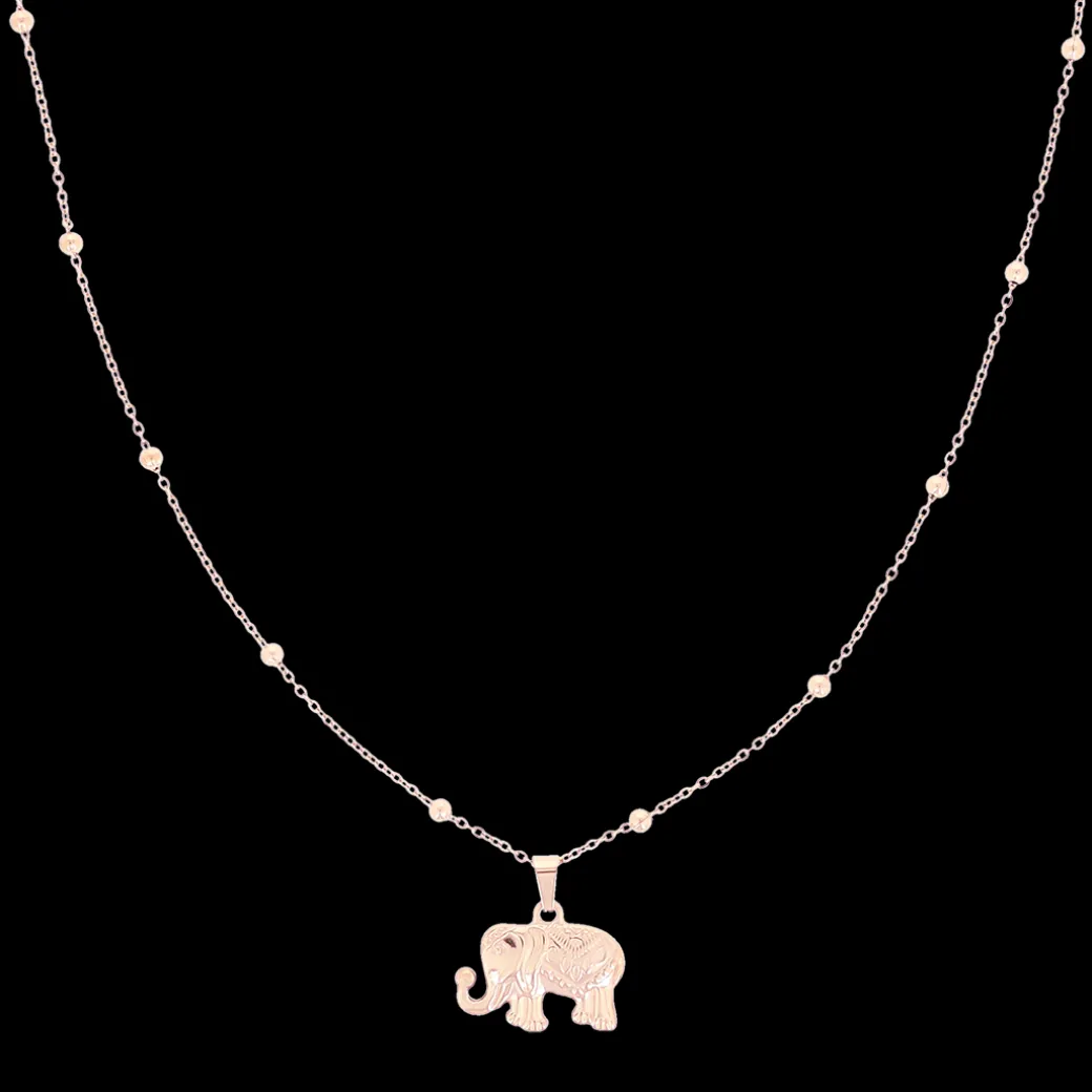 Rosé goudkleurige ketting met olifant bedeltje