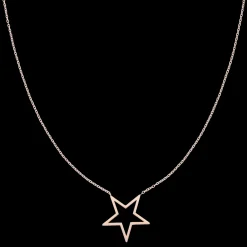 Rosé goudkleurige ketting met grote ster