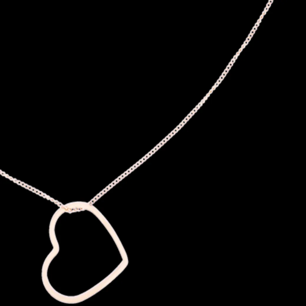 Rosé goudkleurige ketting met een hart