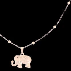 Rosé goudkleurige ketting met olifant bedeltje