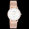 Rosé goudkleurige OOZOO horloge met metalen mesh armband - C20243