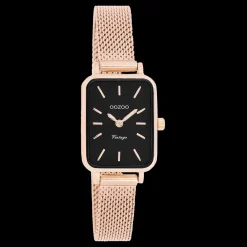 Rosé goudkleurige OOZOO horloge met metalen mesh armband - C20270