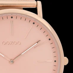 Rosé goudkleurige OOZOO horloge met metalen mesh armband - C9357
