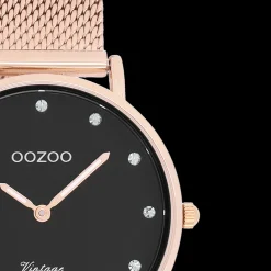 Rosé goudkleurige OOZOO horloge met metalen mesh armband - C20244