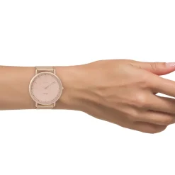 Rosé goudkleurige OOZOO horloge met metalen mesh armband - C9357