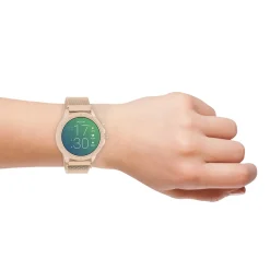 Rosé goudkleurige OOZOO smartwatch met rosé goudkleurige metalen mesh armband - Q00307